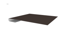 Планка завершающая 0,5 PurPro с пленкой RR 32 темно-коричневый (2м)