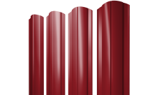 Штакетник Круглый фигурный Grand Line 0,45 PE RAL 3003 рубиново-красный