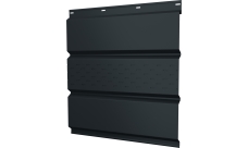 Софит металлический Классик v01 Grand Line центральная перфорация 0,5 Satin Matt TX с пленкой RAL 7016 антрацитово-серый