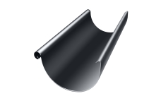 Желоб полукруглый Grand Line PE 125 мм 3 м RAL 7024 мокрый асфальт