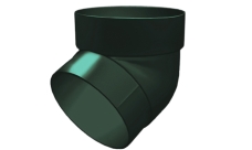 Колено трубы 67 град. ПВХ Grand Line зелёный (RAL 6005)