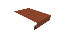 Планка околооконная сложная 250х50х18 (j-фаска) Grand Line 0,45 ПЭ с пленкой RAL 8004 терракота (3м)
