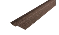 Планка примыкания внакладку Фартук S6 Grand Line c базальтовой крошкой роки коричневый 1,25м