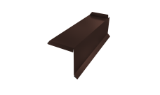 Планка торцевая сегментная 20мм Grand Line Правая 0,5 Rooftop Бархат RAL 8017 шоколад