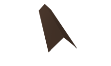 Угол внешний 110х110 0,45 PE-Double с пленкой RAL 8017 шоколад (2м)