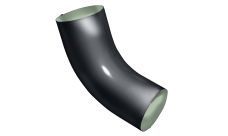 Колено 60 град GL PE 90 мм RAL 7024 мокрый асфальт