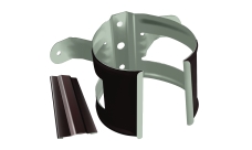 Кронштейн трубы на дерево GL PE 90 мм RR 32 темно-коричневый