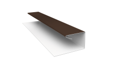 Планка П-образная завершающая сложная (КД) 0,45 Drap ST RAL 8017 шоколад (2м)