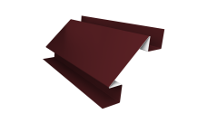 Планка угла внутреннего сложного Блок-Хаус новый Grand Line 0,5 Сатин с пленкой RAL 3005 красное вино (2м)