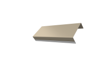 Ламель обратная стартовая/финишная забора жалюзи Texas 53мм для калиток и ворот (с заполнением ламелями 125) 0,45 Drap TX RAL 1015 светлая слоновая кость