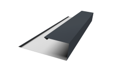 Планка торцевая страховочная Grand Line 0,45 Drap TR lite RAL 7024 мокрый асфальт (2м)