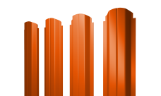 Штакетник П-образный A фигурный Grand Line 0,45 PE RAL 2004 оранжевый