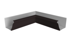 Угол желоба внутренний Vortex Lite Matt 130мм NEW RAL 9005 черный