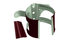 Кронштейн трубы на дерево GL PE 90 мм RAL 3005 красное вино