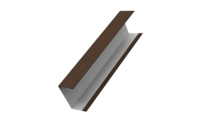 Крышка жалюзи Milan, Tokyo (для калиток, ворот) 0,5 Satin Matt TX RAL 8017 шоколад (2,5м)