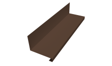 Планка примыкание нижнее к трубе фальц Grand Line 0,45 Drap-double TX RAL 8017 шоколад (3м)