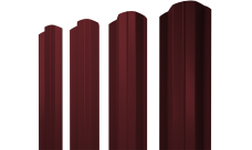 Штакетник М-образный B фигурный 0,45 PE lite RAL 3005 красное вино