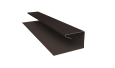 Планка П-образная завершающая сложная Корабельная Доска Grand Line 0,45 Drap-double TX RR 32 темно-коричневый (2м)