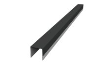 Планка вертикальная обратная для горизонтального монтажа штакетника 0,45 PE RAL 7016 антрацитово-серый (2,5м)