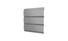 Софит металлический Grand Line без перфорации 0,5 Satin с пленкой RAL 9006 бело-алюминиевый