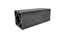 Столб ДПК Grand Line 100х100мм тиснение (на трубу) серый 1м (ШТх4)