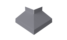 Угол отлива внешний 50 Grand Line 0,45 Drap TX с пленкой RAL 7004 сигнальный серый