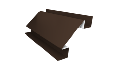Угол внутренний сложный 75мм Grand Line 0,45 Drap TX RAL 8017 шоколад (2м)