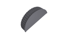 Заглушка торцевая 0,45 Drap TX RAL 7004 сигнальный серый