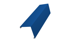 Декоративная накладка на столб универсальная угловая 60х60 для забора жалюзи 0,5 Satin RAL 5005 сигнальный синий (2,5м)