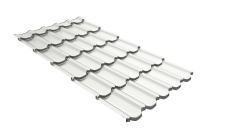 Металлочерепица "Квинта плюс" ("Kvinta plus") 0,5 Satin RAL 9003 сигнальный белый