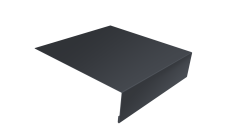 Планка лобовая/околооконная простая 190х50 Grand Line 0,45 Drap-double TX RAL 7024 мокрый асфальт (2м)