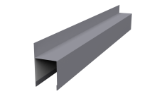 Планка опорная составная внешняя для забора жалюзи Palermo Grand Line 0,7 PE RAL 7004 сигнальный серый (2,5м)