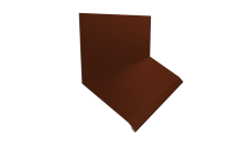 Планка примыкание верхнее к стене фальц Grand Line 150х130х20 0,45 PE с пленкой RAL 3009 оксидно-красный (2м)