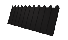 Профнастил С8A v01 фигурный 0,4 PE-Matt-Double RAL 9005 черный