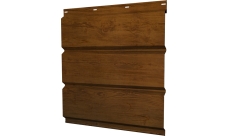 Софит металлический Классик v01 Grand Line без перфорации 0,45 Print Elite с пленкой Golden Wood TwinColor