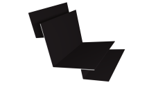 Угол внутренний сложный 90 градусов 0,5 PurPro Matt 275 RAL 9005 черный (2м)