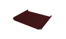 Кликфальц Pro Gofr Grand Line 0,45 PE с пленкой на замках RAL 3005 красное вино