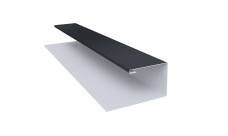 Планка П-образная Блок-Хаус new Grand Line 0,5 Satin Matt TX RAL 7024 мокрый асфальт (2м)