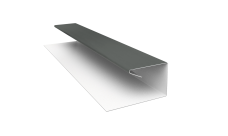 Планка П-образная завершающая сложная Корабельная Доска Grand Line 0,45 PE с пленкой RAL 7005 мышино-серый (2м)