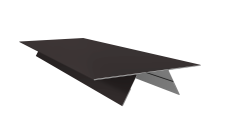 Планка стыковочная составная верхняя Экобрус Grand Line 0,45 Drap TX RAL 9005 черный (3м)