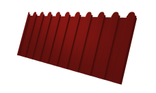Профнастил С8A v01 фигурный 0,45 PE с пленкой RAL 3011 коричнево-красный