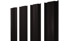 Штакетник М-образный B с прямым резом Grand Line 0,45 Drap TX RAL 9005 черный