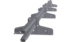 Снегозадержатель трубчатый Premium М4 45х25 RAL 7004 (3м) оцинкованный