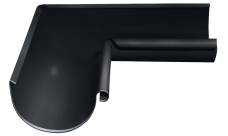 Угол желоба внутренний GL PE 90 гр 150 мм RAL 7024 мокрый асфальт