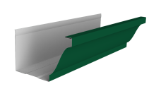 Желоб прямоугольный Vortex Lite Matt 130мм 3м RAL 6005 зеленый мох