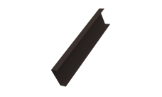 Декоративная накладка на столб универсальная 80х80 для забора жалюзи Grand Line 0,45 PE-Double RR 32 темно-коричневый (1,8м)