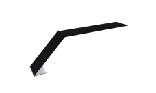 Планка карнизная для мягкой кровли 100х60 Grand Line 0,45 Drap RAL 9005 черный (2м)