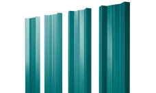 Штакетник М-образный A с прямым резом 0,45 PE RAL 5021 водная синь