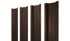 Штакетник П-образный B с прямым резом 0,5 PurPro RAL 8017 шоколад