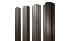 Штакетник Прямоугольный фигурный 0,45 Drap TR RR 32 темно-коричневый